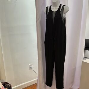 Rebecca Taylor Black Mesh Detail Jumpsuit 2